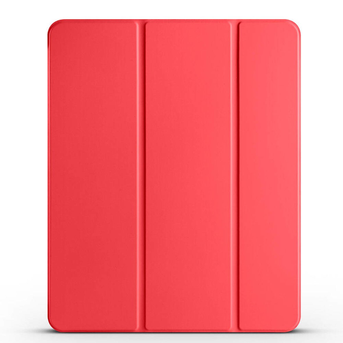iPad Air 13 2025 M3 ​MKST Smart Cover Kalem Bölmeli Standlı 1-1 Kılıf - Kırmızı