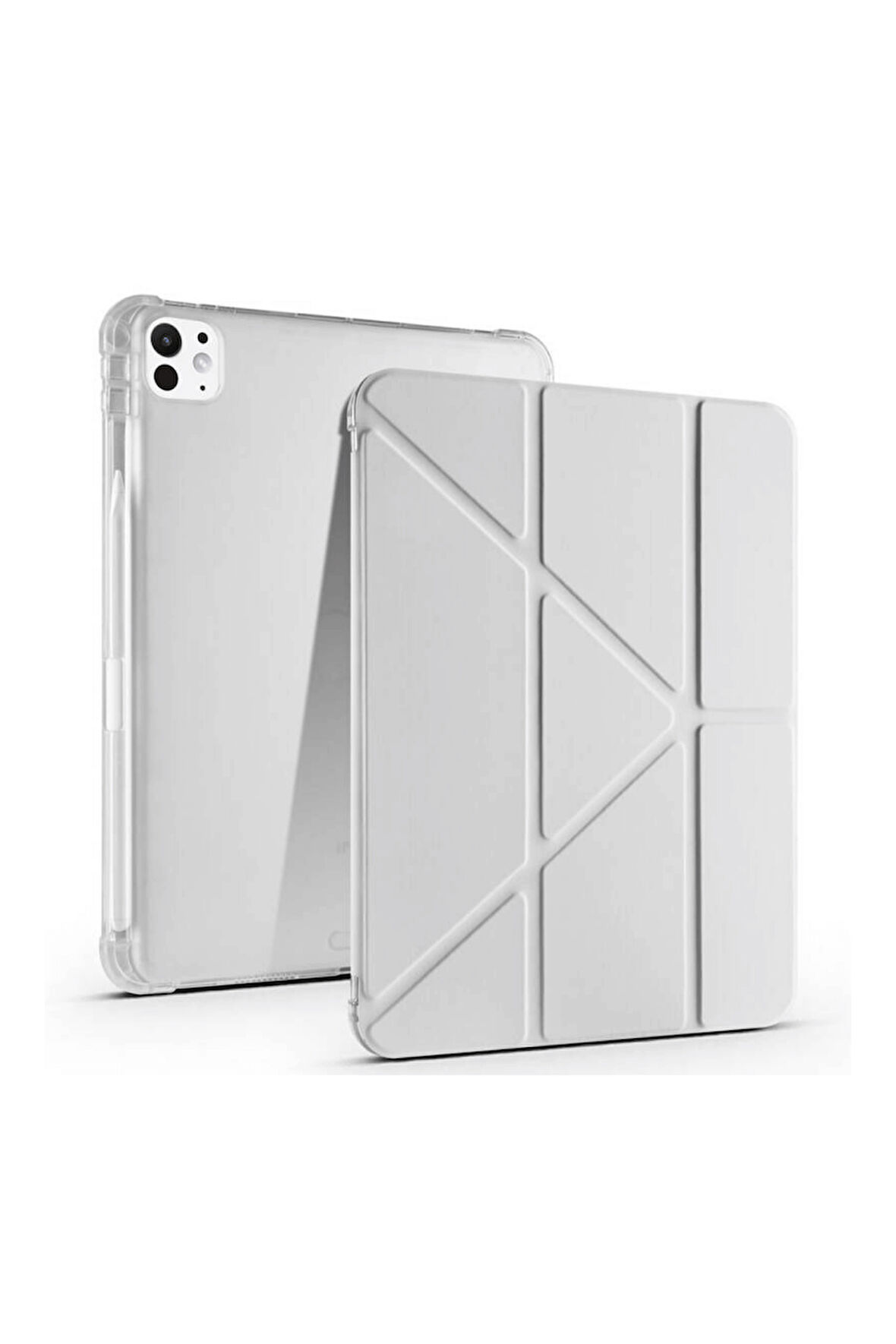 iPad Pro 11 2025 M5 Çip Uyumlu Tri Folding Kalem Bölmeli Akıllı Standlı Özellikli Kılıf