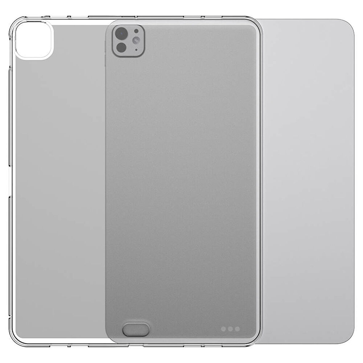 iPad Pro 11 2024 Kılıf ​MKST Tablet Süper Silikon Kapak - Şeffaf