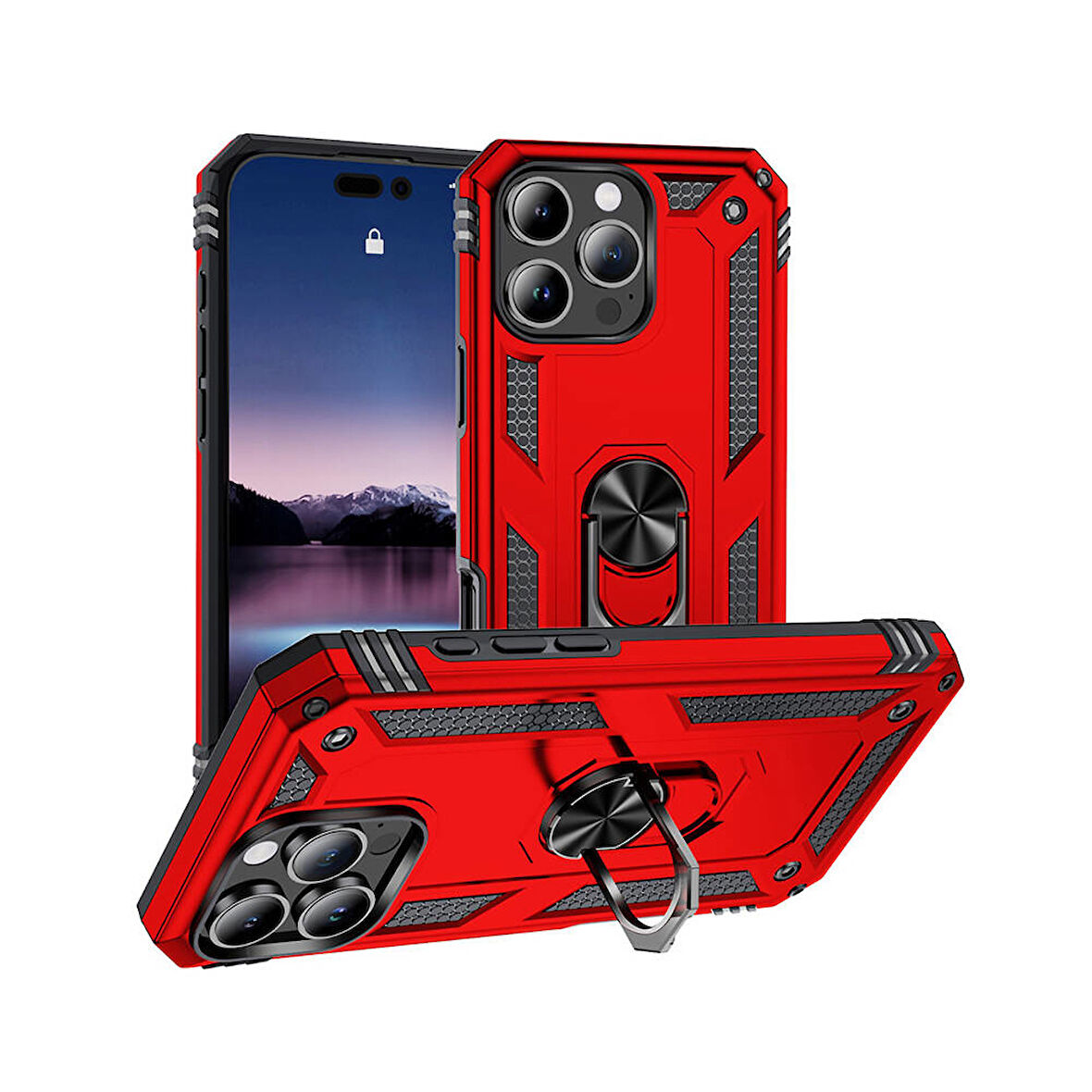 Apple iPhone 16 Pro Max Kılıf Zore Vega Kapak-Kırmızı