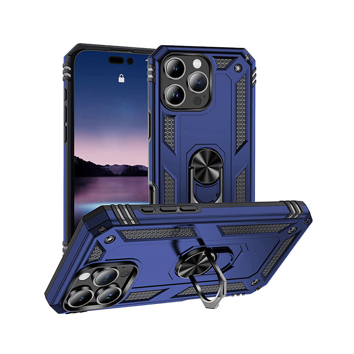 Apple iPhone 16 Pro Max Kılıf Zore Vega Kapak-Mavi