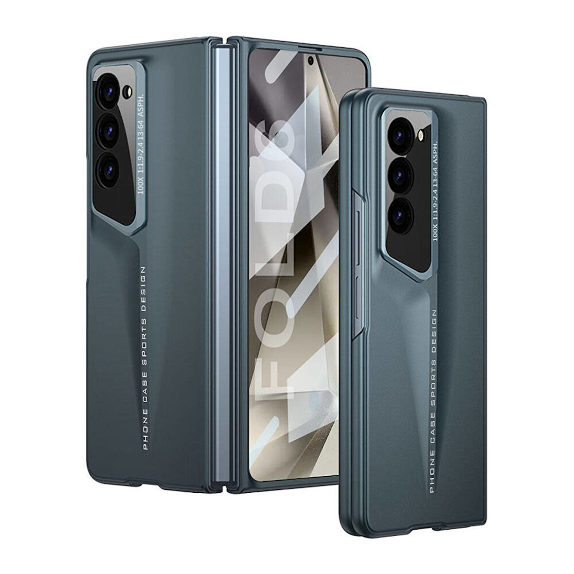 Galaxy Z Fold 6 Kılıf Ultra İnce Kamera Korumalı Sert Rubber Zore Procase Kapak-Yeşil