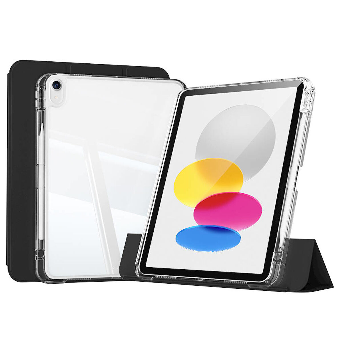 iPad 11.Nesil 2025 Kılıf Magnetik Ayrılabilen Airbagli ​FRMS Sliding Tablet Kılıfı - Siyah