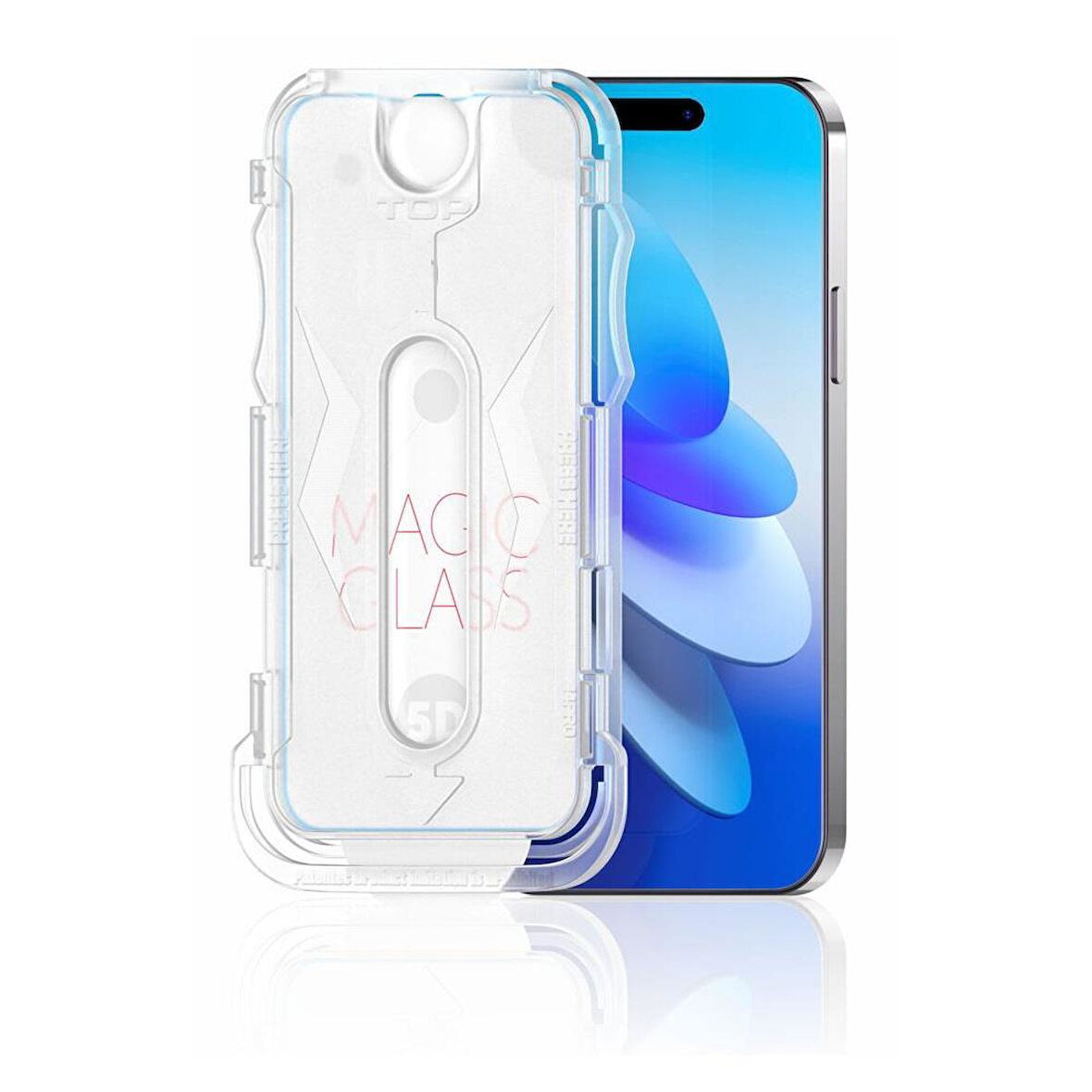 iPhone 16 Pro Kolay Uygulama Aparatlı 5D Magic Glass Cam Ekran Koruyucu