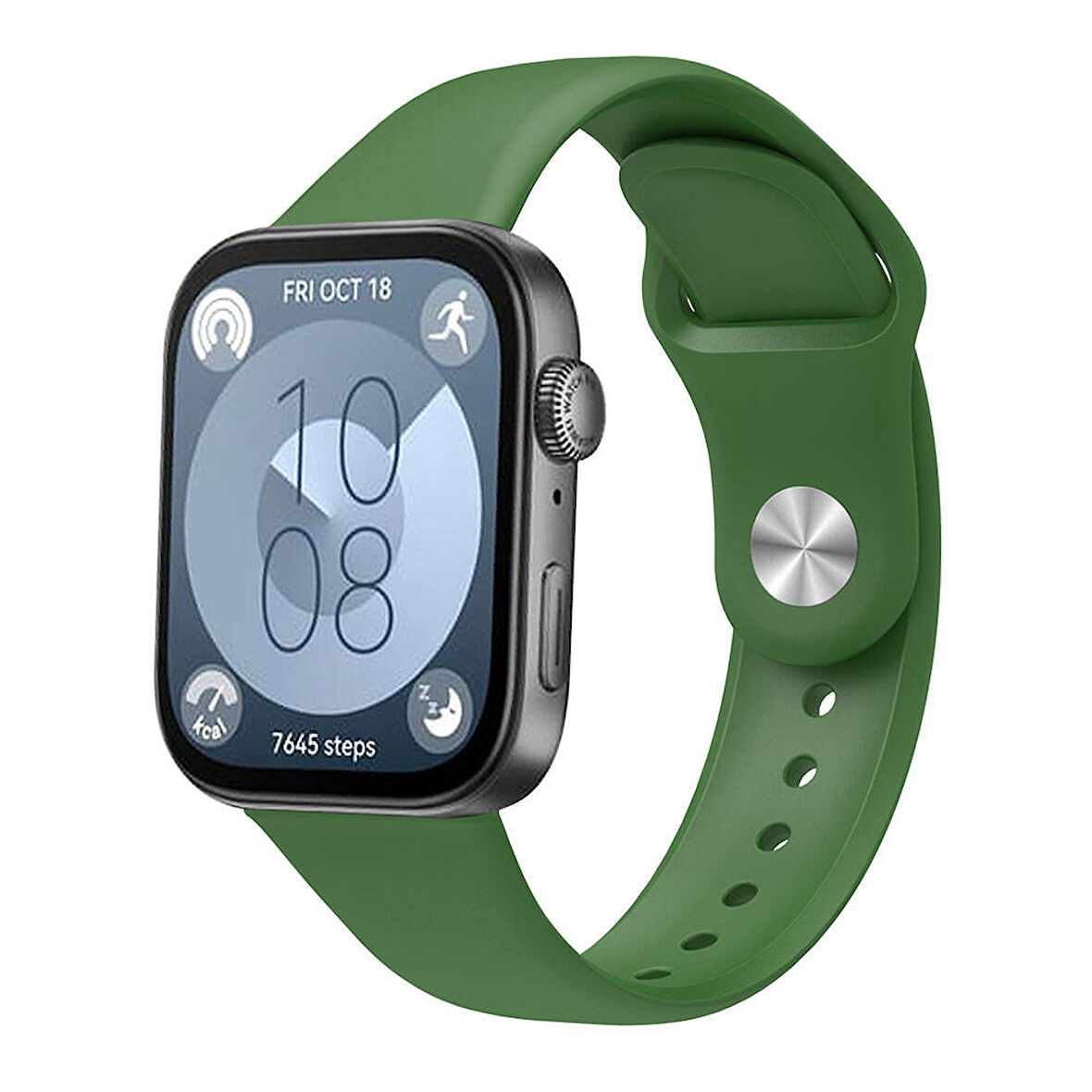 Huawei Watch Fit 3 KRD-11 22mm Silikon Kordon-Koyu Yeşil