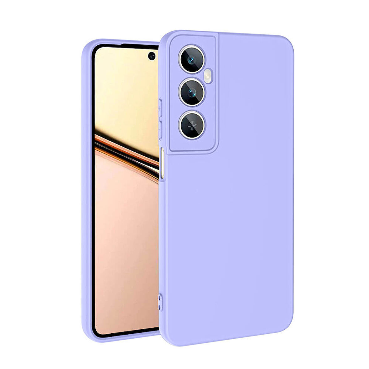 Realme C65 4G Kılıf Zore Mara Lansman Kapak-Lila