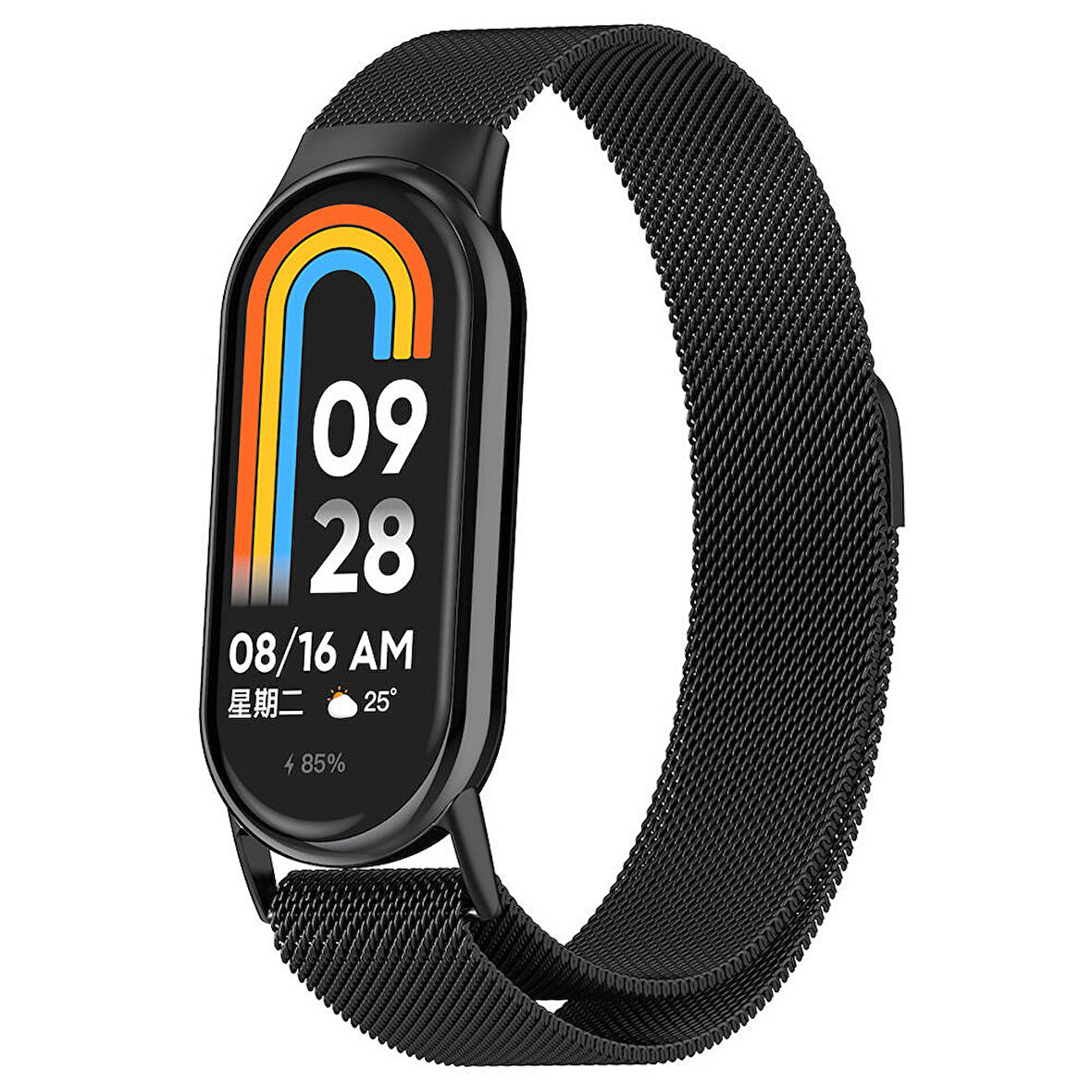 Xiaomi Smart Band 8 Zore KRD-01 Metal Kordon-Siyah