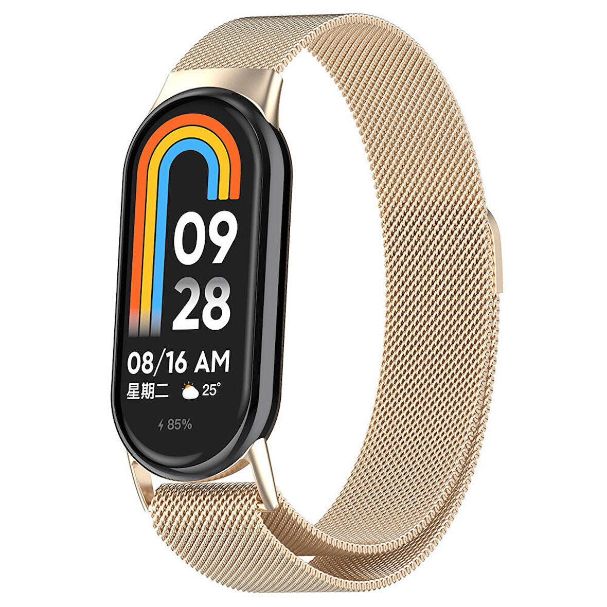 Xiaomi Smart Band 8 Zore KRD-01 Metal Kordon-Starlight