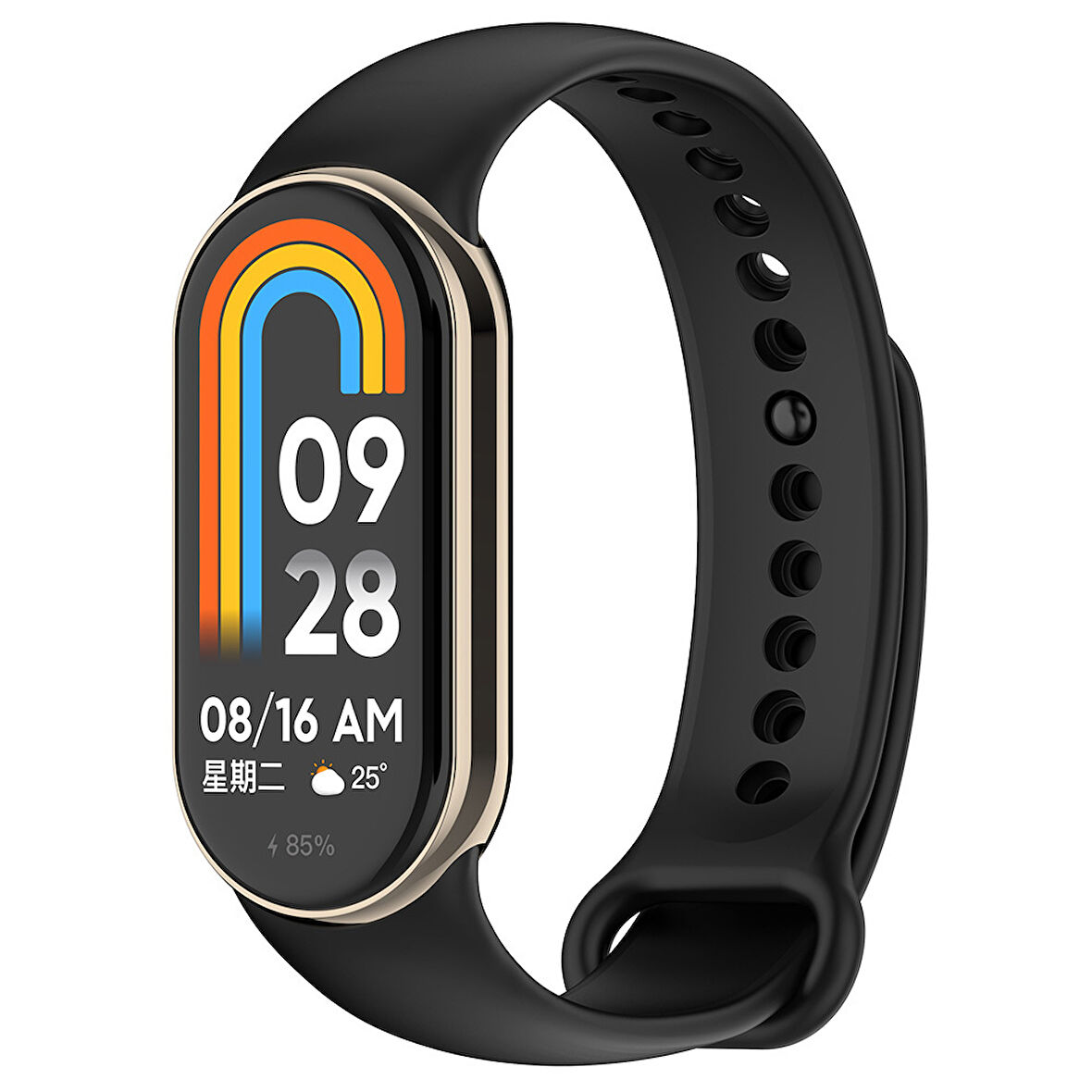 Xiaomi Mi Band 9 Serisi Klasik Kordon Silikon Strap Kayış-Siyah