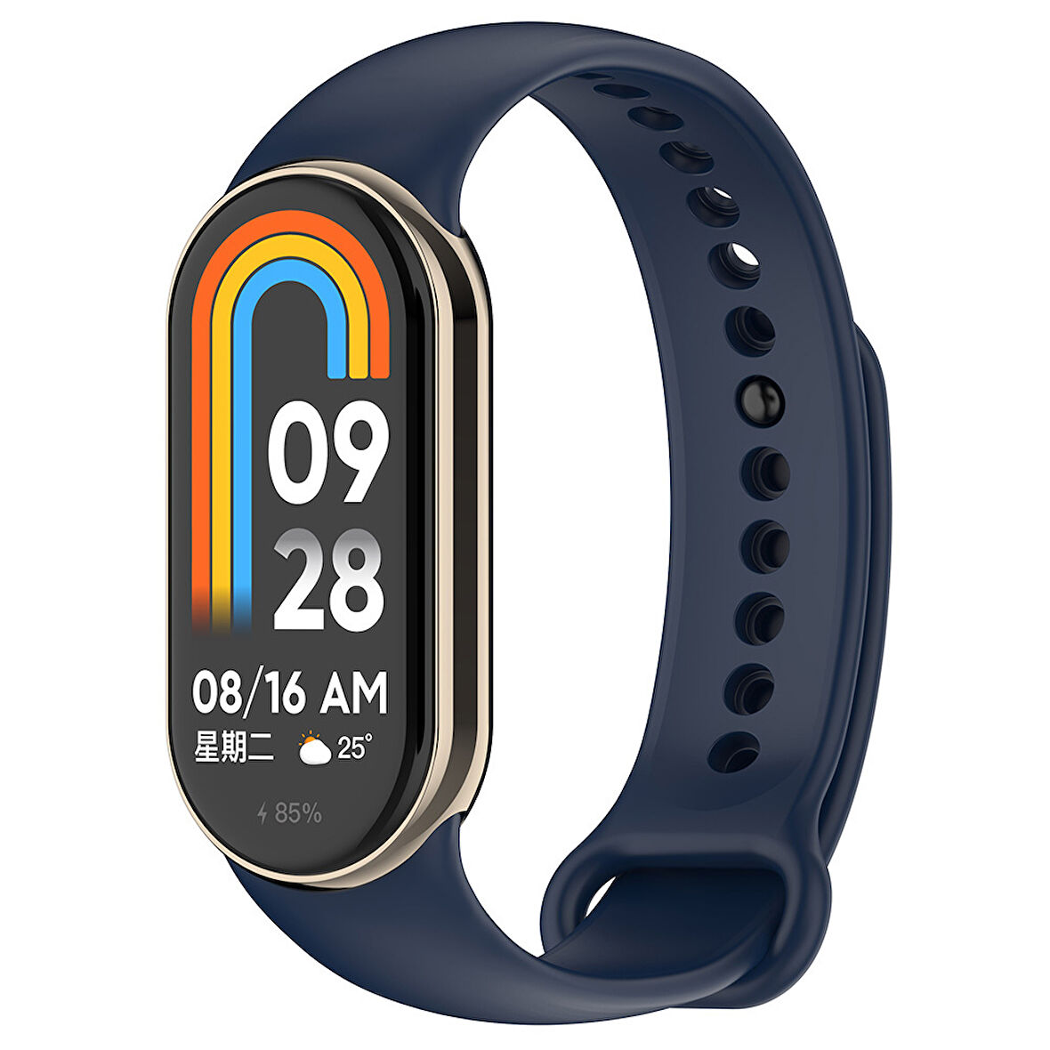 Xiaomi Mi Band 8 Serisi Klasik Kordon Silikon Strap Kayış-Midnight Blue