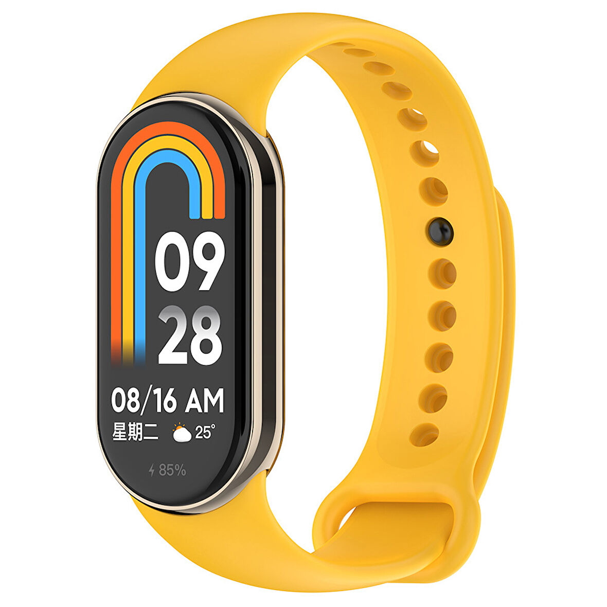 Xiaomi Mi Band 8 Serisi Klasik Kordon Silikon Strap Kayış-Sarı