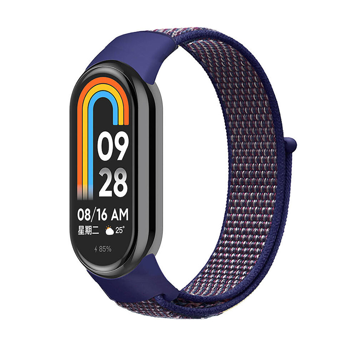 Xiaomi Mi Band 8 Zore KRD-03 Hasır Kordon-Midnight Blue