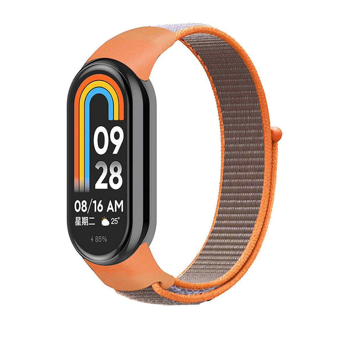 Xiaomi Mi Band 9 Zore KRD-03 Hasır Kordon-Turuncu