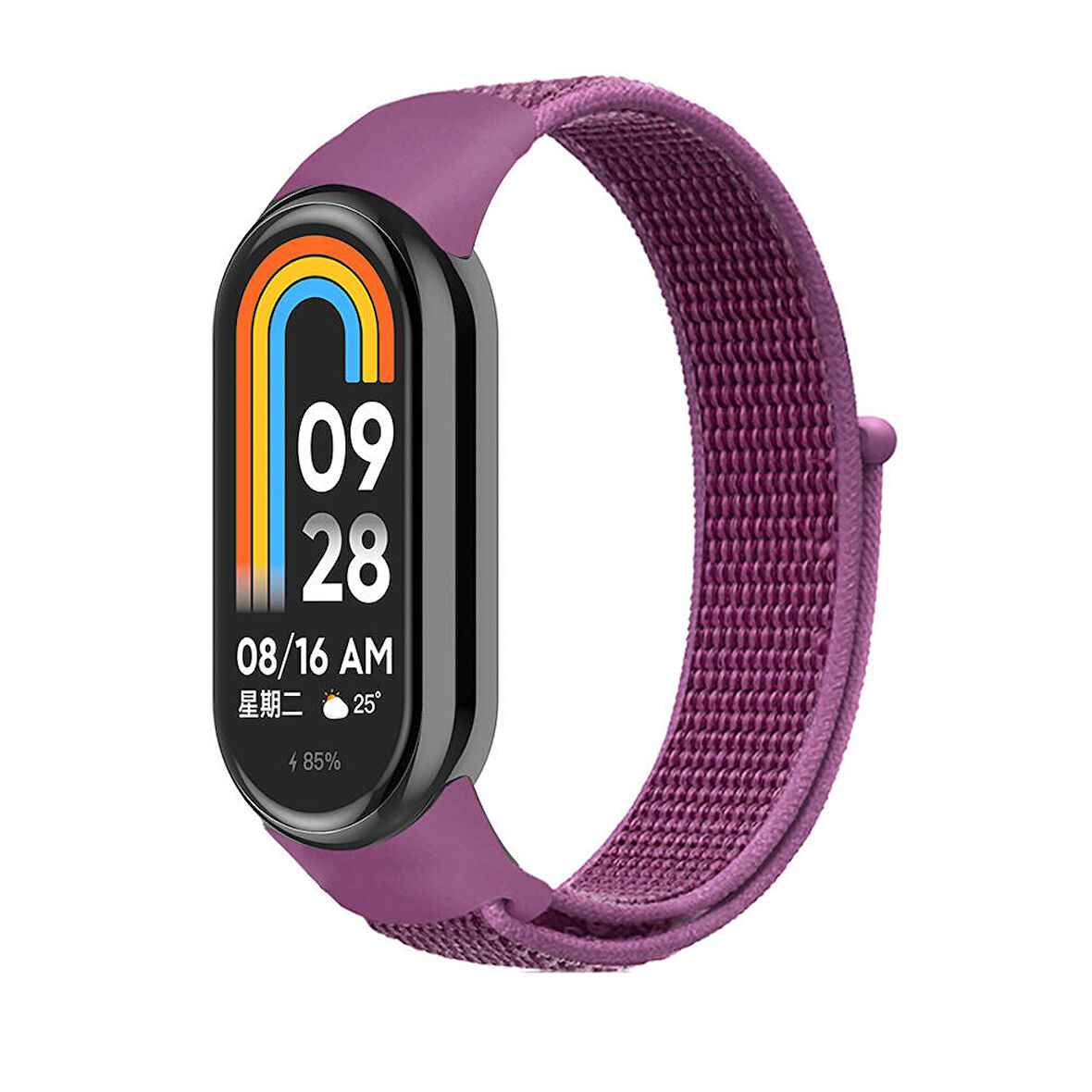 Xiaomi Mi Band 9 Zore KRD-03 Hasır Kordon-Mor