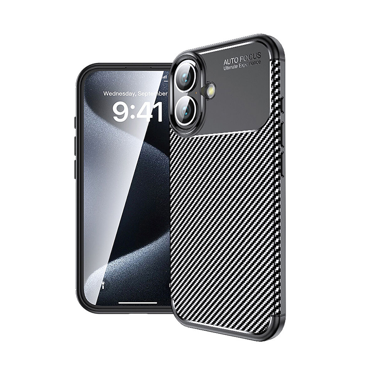 Vendas iPhone 16 Uyumlu Zore Negro Silikon Kapak-Siyah