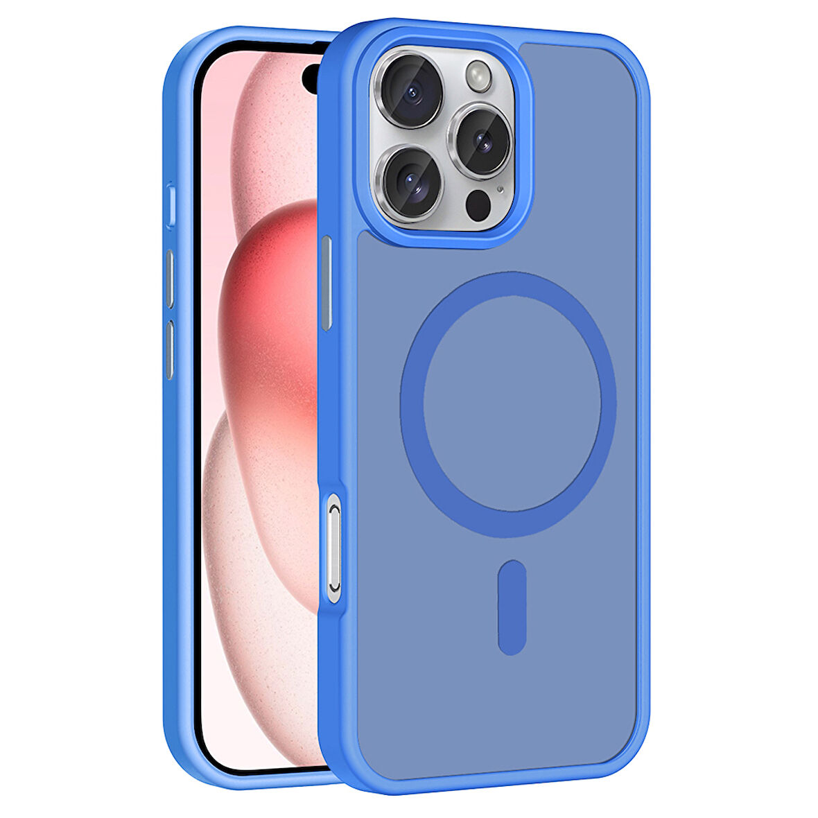 iPhone 16 Pro Max Kılıf Magsafe Şarj Özellikli Mat Arka Yüzey Sio Kapak