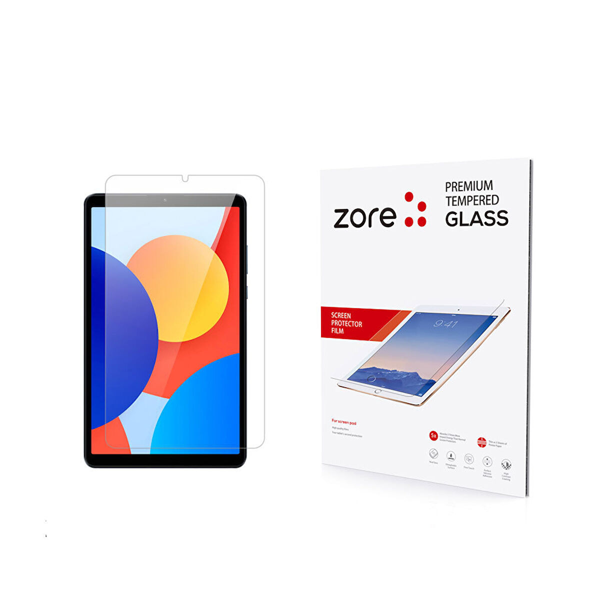Xiaomi Redmi Pad SE 8.7 Uyumlu ​EFFX Tablet Temperli Cam Ekran Koruyucu-Şeffaf