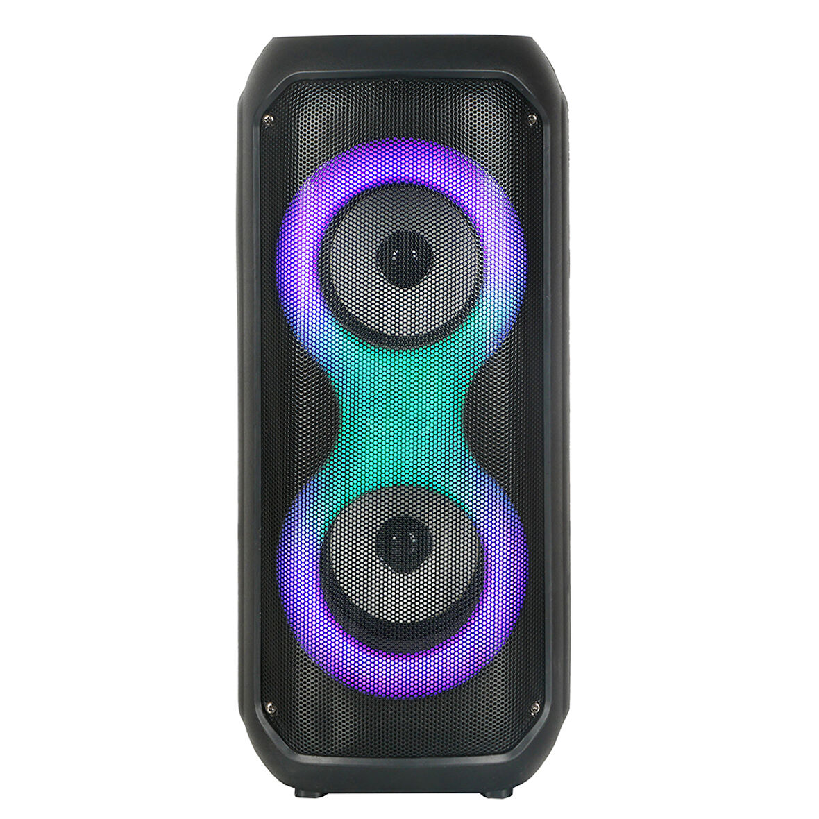 2413 FM Radyolu RGB TWS Çift 4 inç Stereo Bass Kablosuz Hoparlör