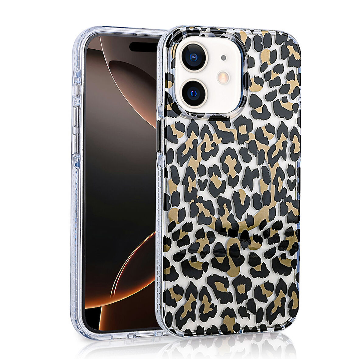 iPhone 11 Uyumlu Kılıf Magsafe Şarj Özellikli Zore Jago Kapak-Siyah-Kahverengi