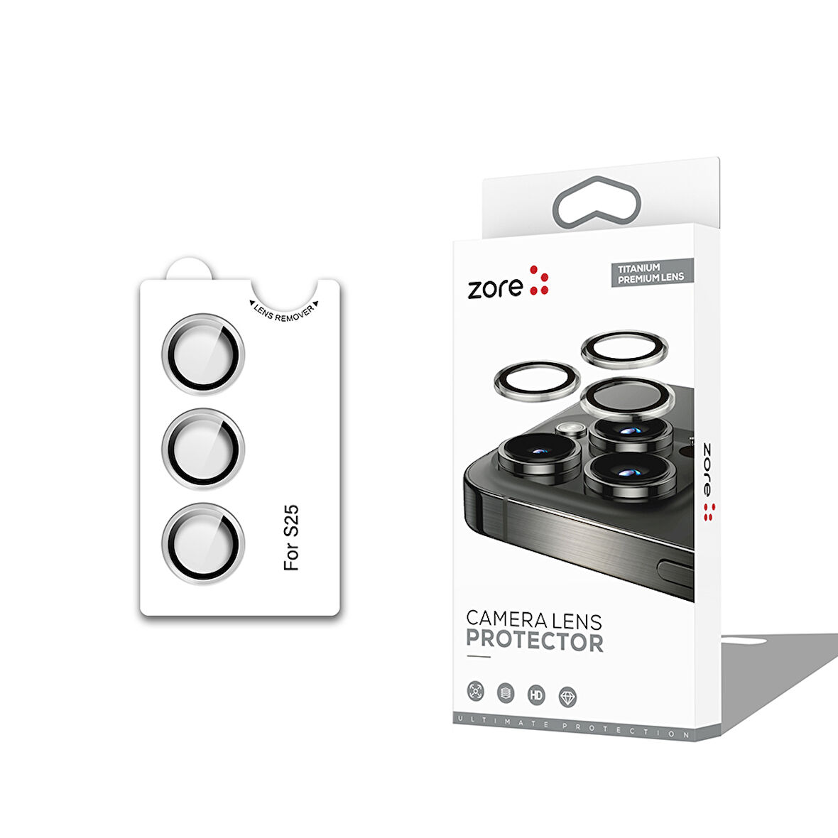 Galaxy S25 CL-12 Premium Safir Parmak İzi Bırakmayan Anti-Reflective Kamera Lens Koruyucu