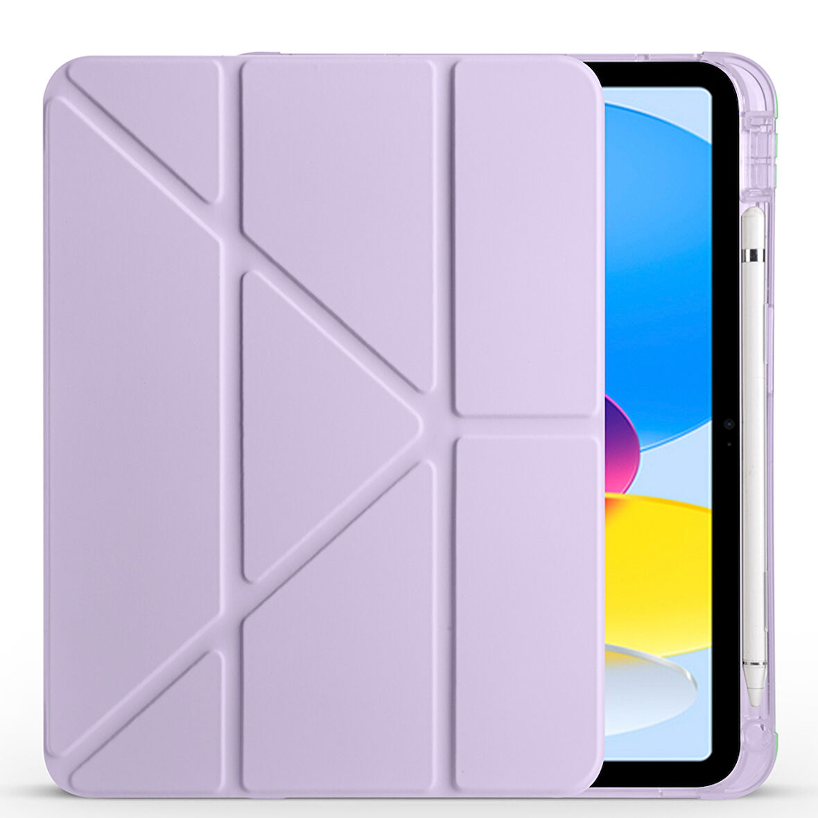 iPad 10.9 2022 (10.Nesil) Kılıf Tri Folding Kalem Bölmeli Standlı Kılıf