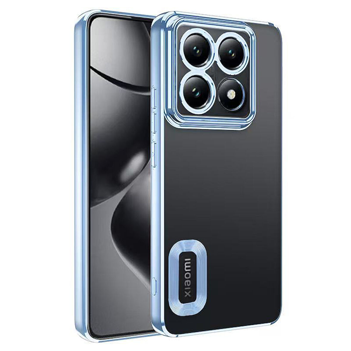 14T Pro Kılıf Kamera Korumalı Logo Gösteren SYS Omega Kapak - Sierra Mavi