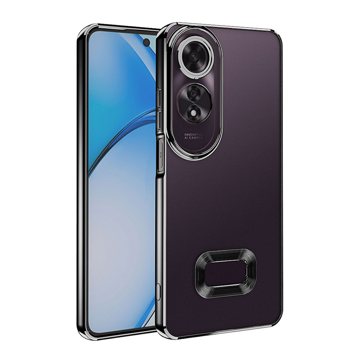 A60 Kılıf Kamera Korumalı Logo Gösteren Zore Omega Kapak -115530