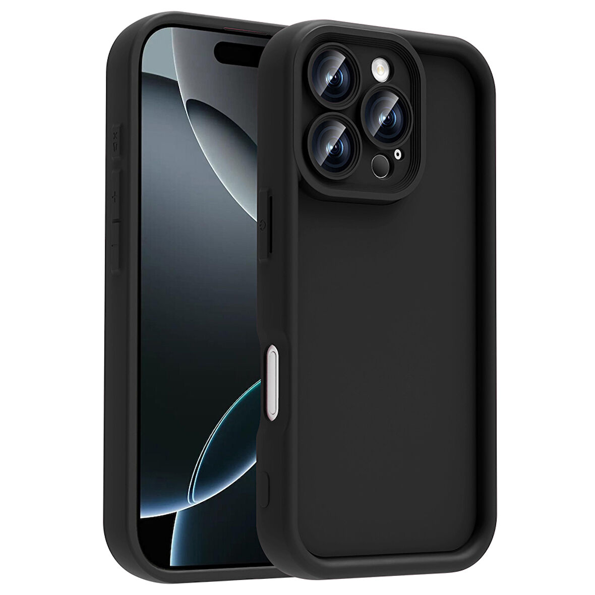 iPhone 16 Pro Max Kılıf Kamera Korumalı FRMS Ananas Kapak - Siyah