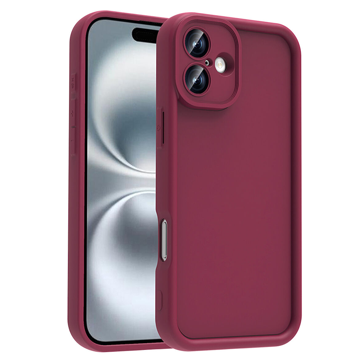 iPhone 16 Kılıf Kamera Korumalı MXSP Ananas Kapak - Mürdüm