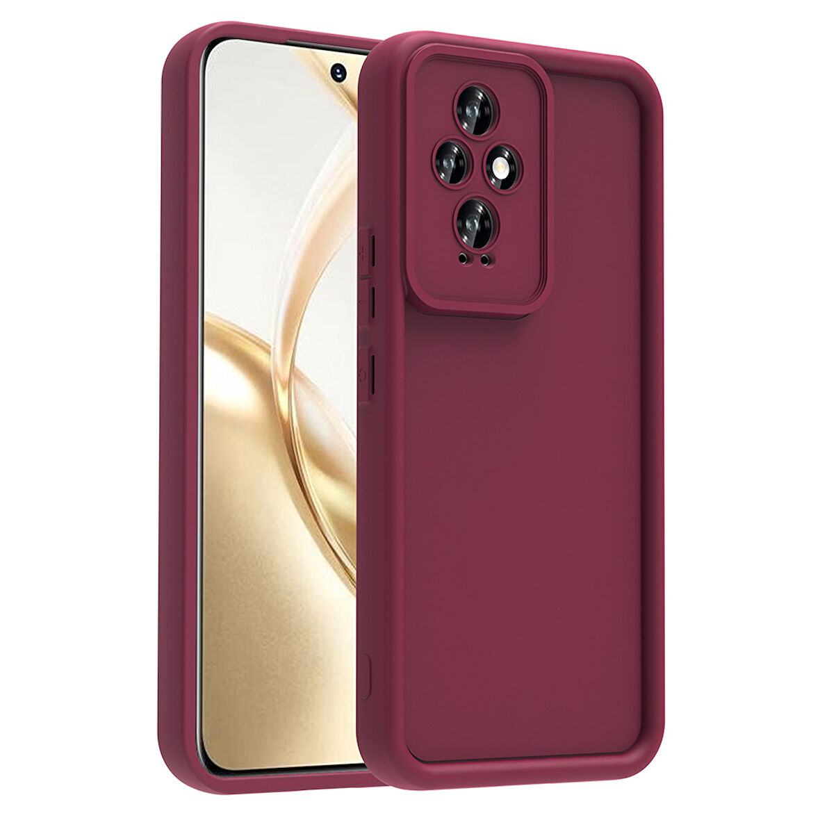 Honor 200 Kılıf Kamera Korumalı KLFS Ananas Kapak - Mürdüm