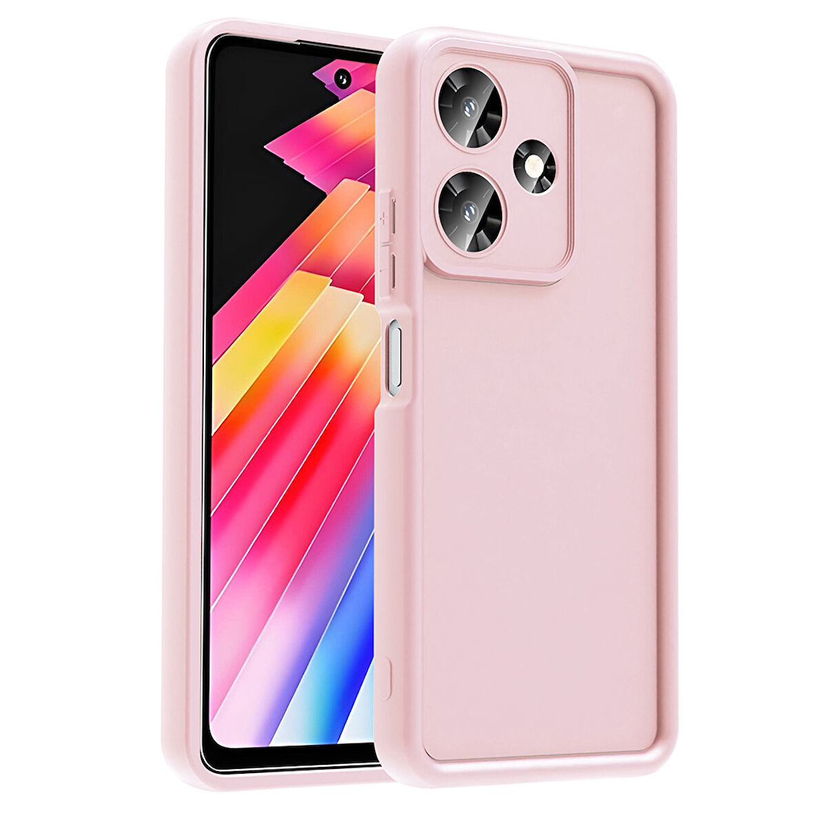 İnfinix Hot 30 Kılıf Kamera Korumalı İKSP Ananas Kapak - Pembe