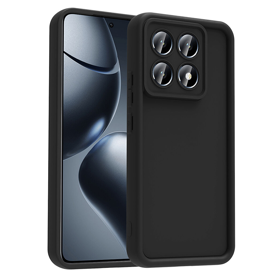 Redmi Note 14 Pro Plus Kılıf Kamera Korumalı UZRM Ananas Kapak - Siyah