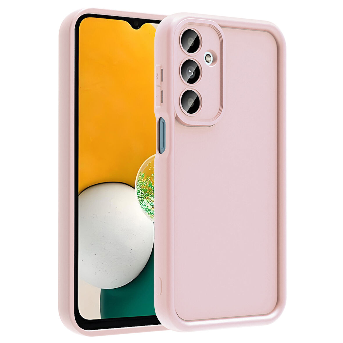 Galaxy A16 Kılıf Kamera Korumalı MBTM Ananas Kapak - Pembe