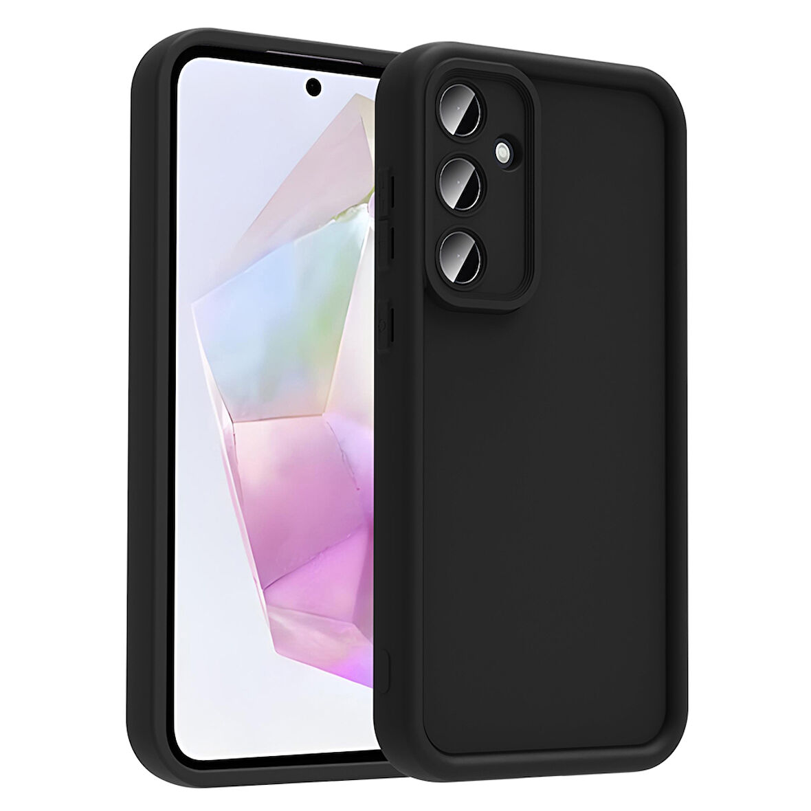 Galaxy A36 Kılıf Kamera Korumalı İKSP Ananas Kapak - Siyah