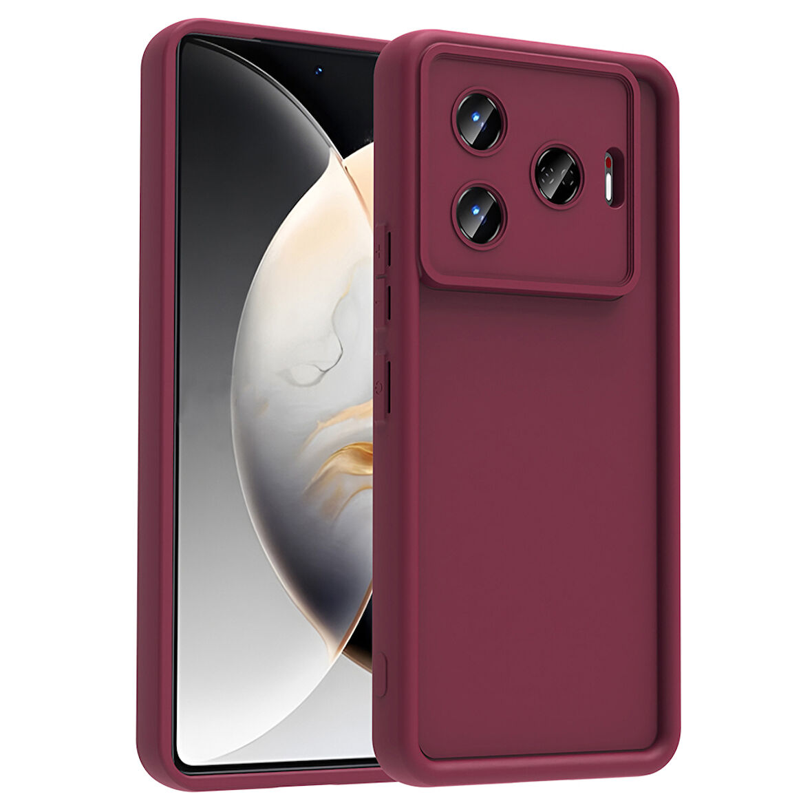 Tecno Camon 30 Pro 5G Kılıf Kamera Korumalı SLN Ananas Kapak - Mürdüm
