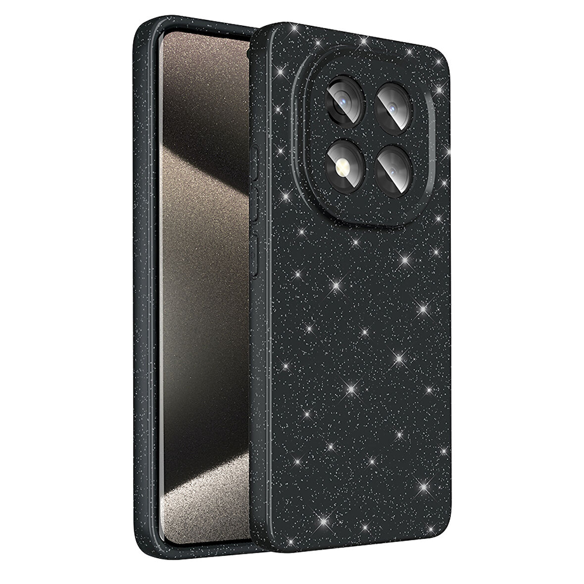 Xiaomi Redmi Note 14 Pro Plus Kılıf Kamera Korumalı Simli Lüks Koton Kapak