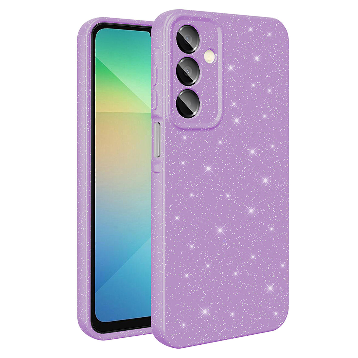 Samsung Galaxy A16 Kılıf Kamera Korumalı Simli Lüks Koton Kapak