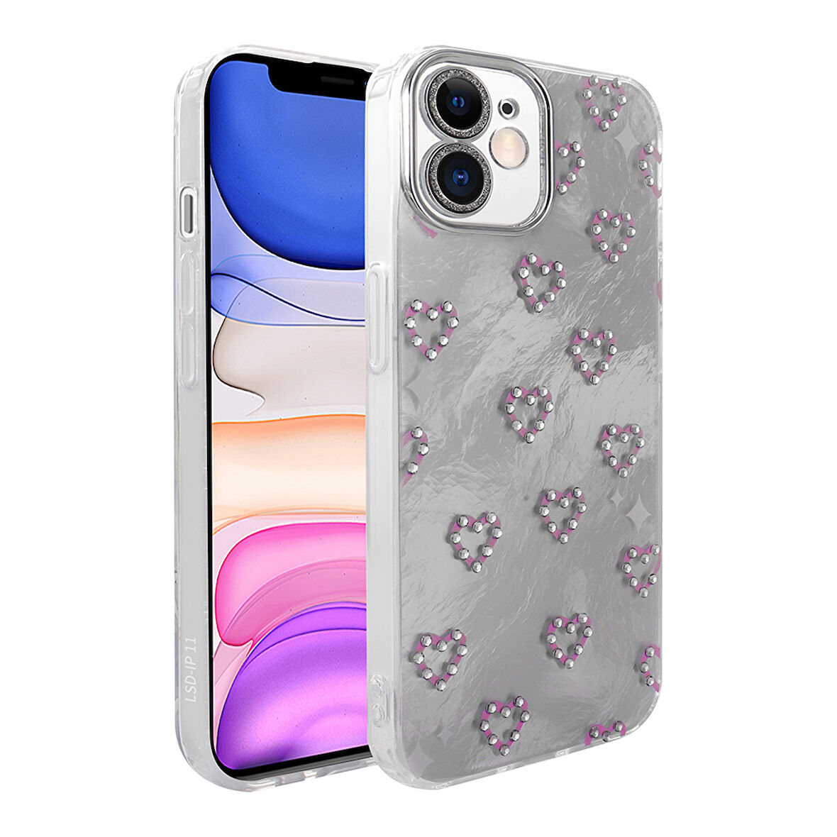 iPhone 11 Kılıf Kamera Korumalı Figürlü Zore Ponti Silikon Kapak - Beyaz