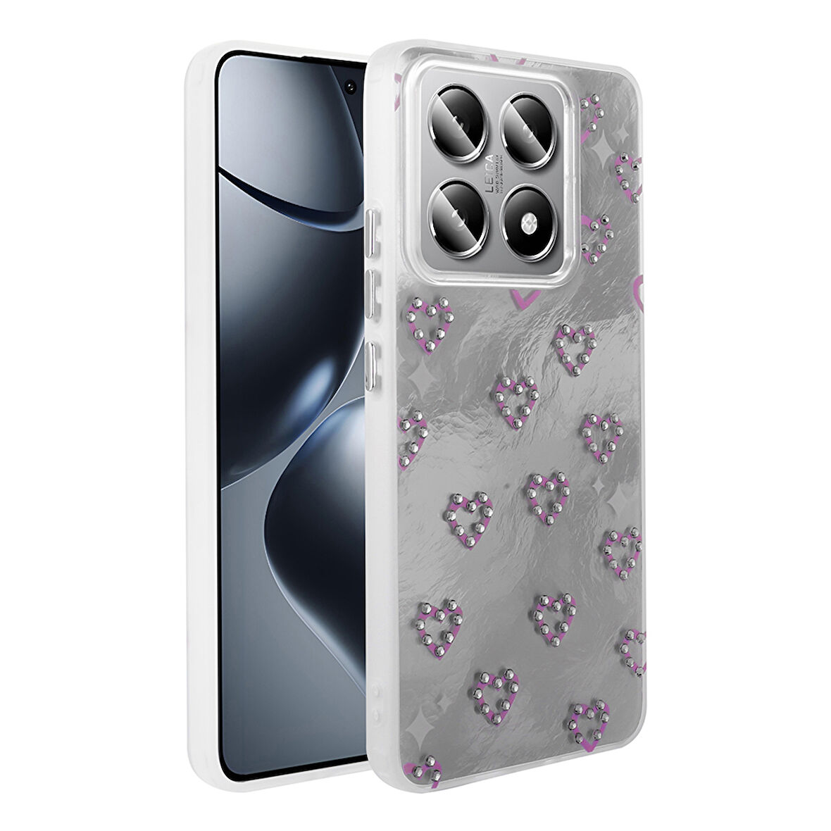 14T Pro Kılıf Kamera Korumalı Figürlü Zore Ponti Silikon Kapak - Beyaz