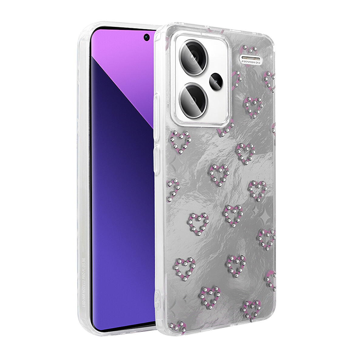 Redmi Note 13 Pro Plus 5G Kılıf Kamera Korumalı Figürlü Zore Ponti Silikon Kapak - Beyaz