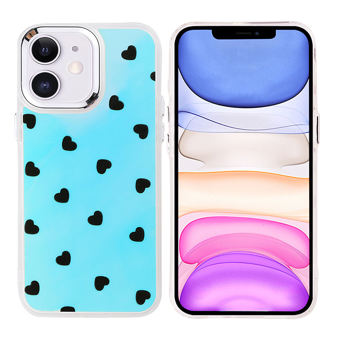 iPhone 11 Kılıf Airbag Tasarımlı FRMS Hadra Kapak - Kalp