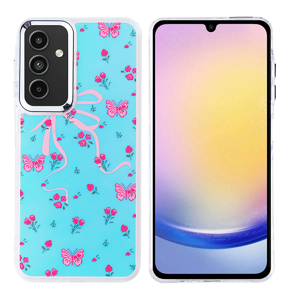 Galaxy A25 Kılıf Airbag Tasarımlı UCY Hadra Kapak - Kelebek