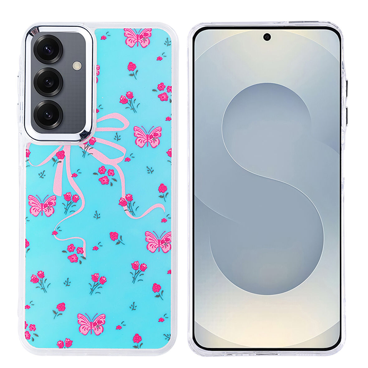 Galaxy S24 Kılıf Airbag Tasarımlı EFFX Hadra Kapak - Kelebek