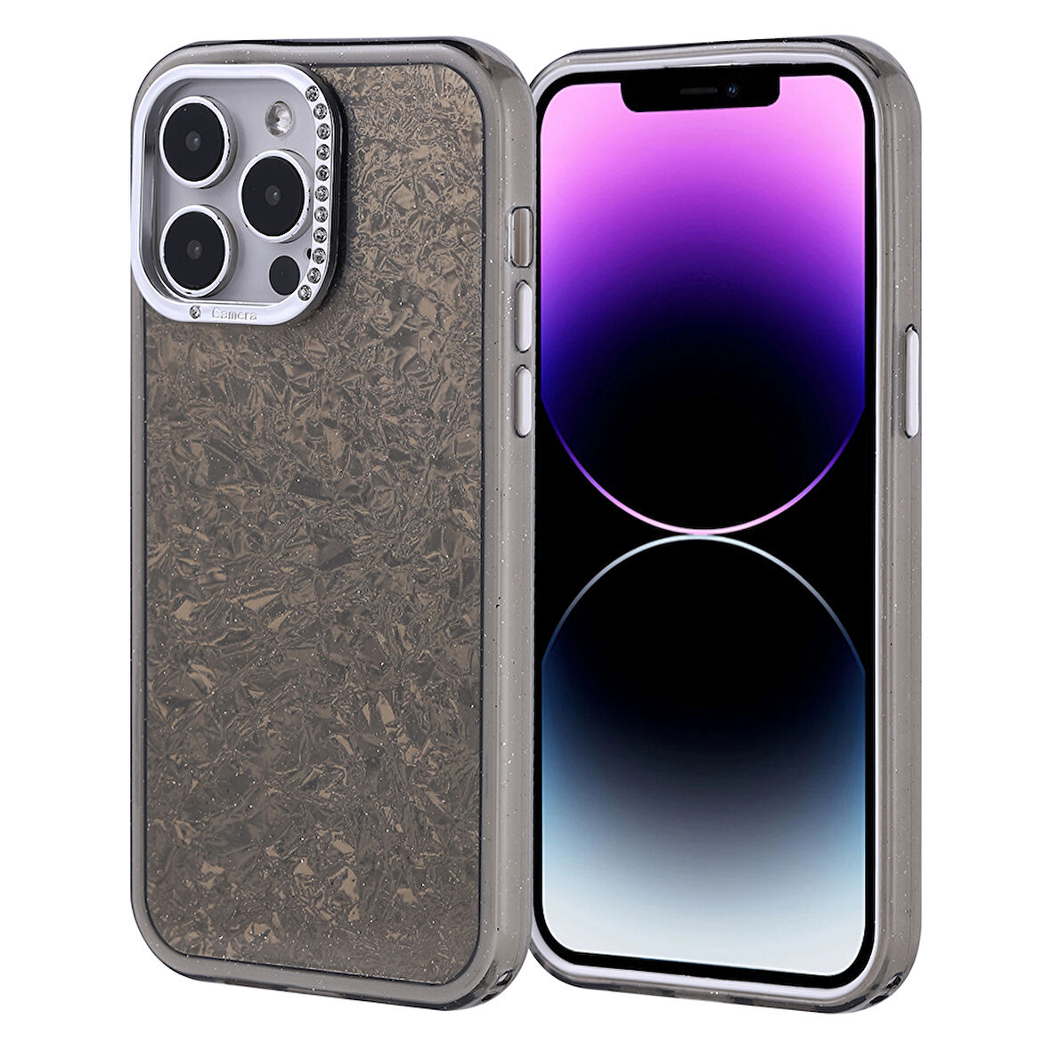 iPhone 14 Pro Max Kılıf Taşlı Tasarımlı Kapi Kapak