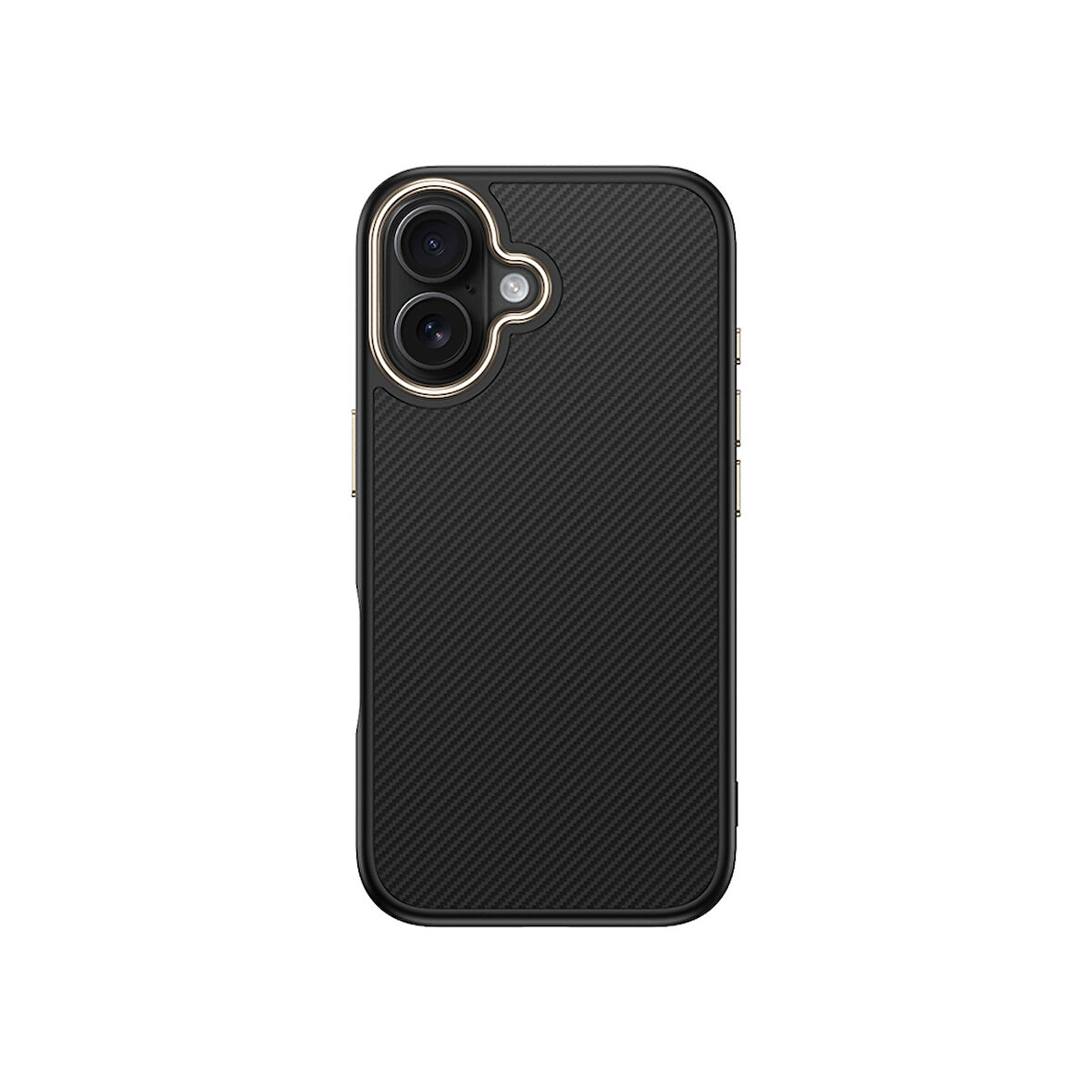 iPhone 16 Plus Kılıf Kablosuz Şarj Özellikli Karbon Fiber Görünümlü Antina Kapak