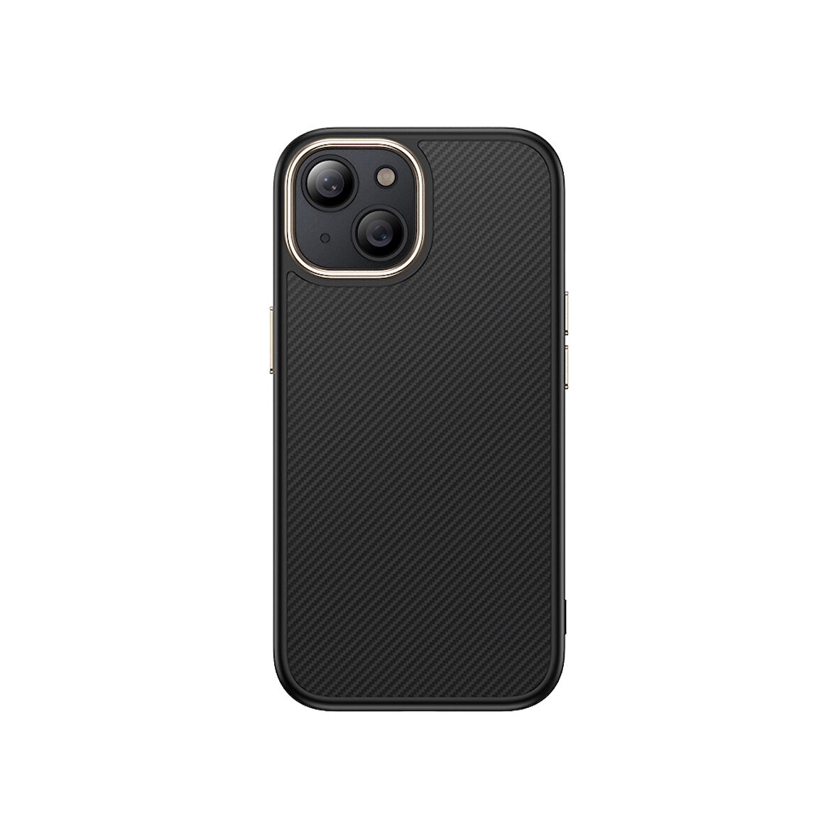 iPhone 15 Kılıf Kablosuz Şarj Özellikli Karbon Fiber Görünümlü Antina Kapak
