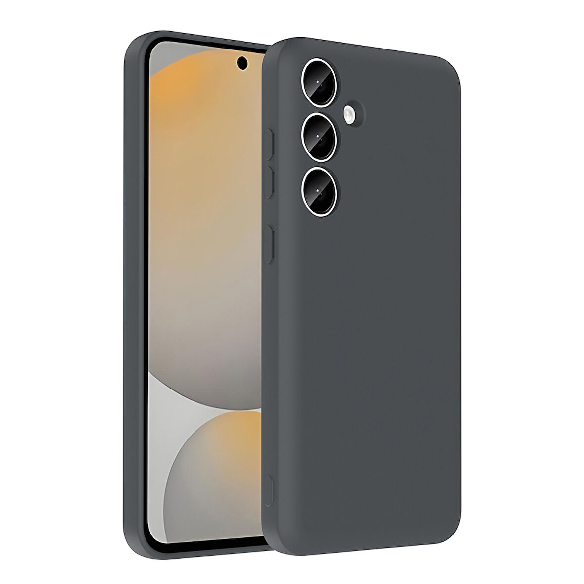 Galaxy S24 FE Kılıf Kamera Korumalı Kartlık Hazneli FRMS Vitra Kapak - Gri