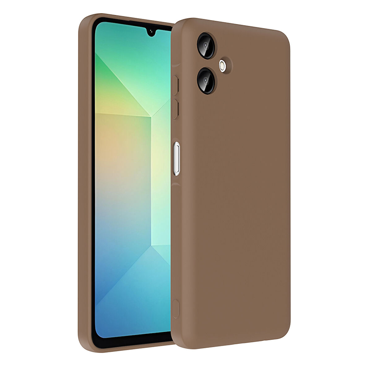 Galaxy A06 Kılıf Kamera Korumalı Kartlık Hazneli SYS Vitra Kapak - Kahverengi
