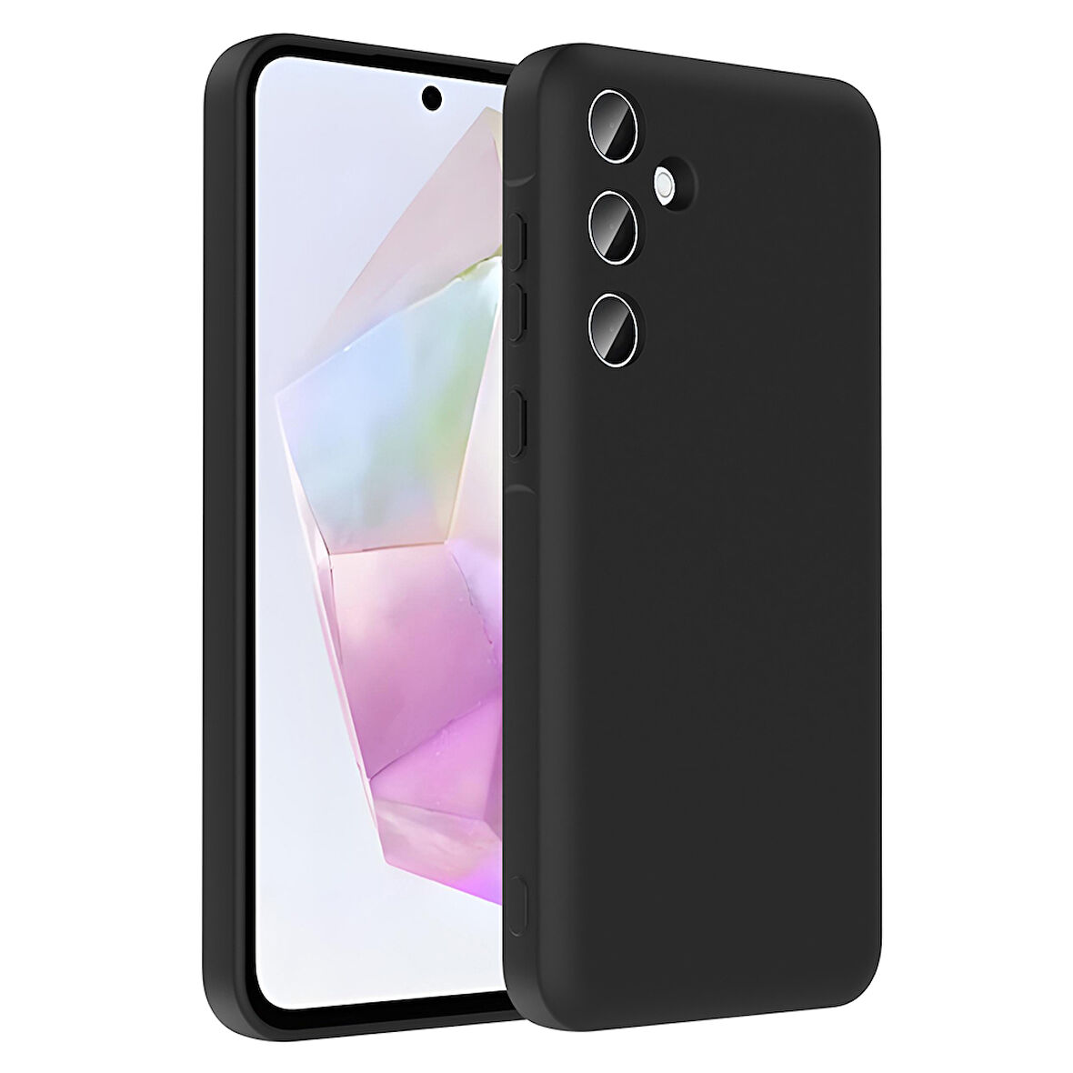 Galaxy A56 Kılıf Kamera Korumalı Kartlık Hazneli EFFX Vitra Kapak - Siyah