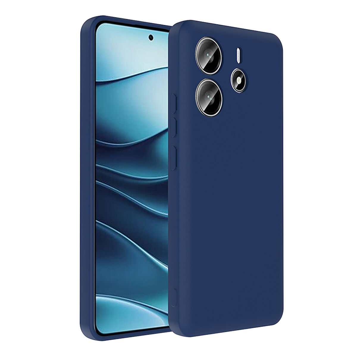 Redmi Note 14 4G Kılıf Kamera Korumalı Kartlık Hazneli FRMS Vitra Kapak - Lacivert